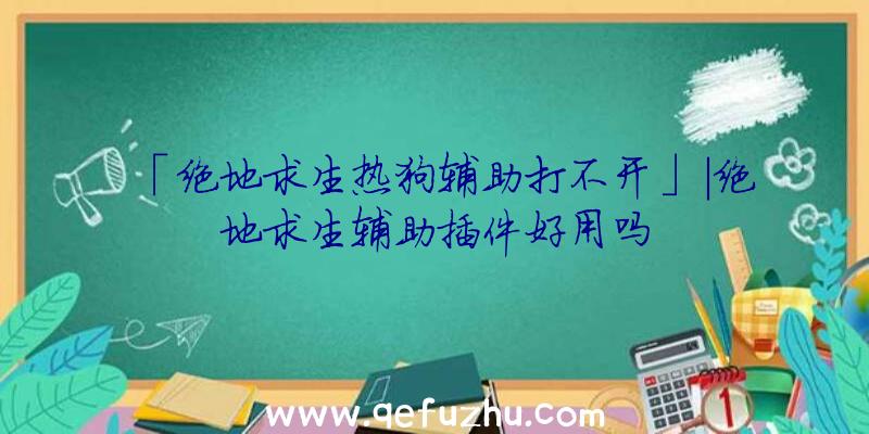 「绝地求生热狗辅助打不开」|绝地求生辅助插件好用吗